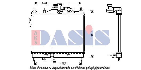 AKS DASIS Радиатор, охлаждение двигателя 560002N